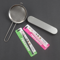 Three-piece two-piece Birds Nest picking tool elbow clip precision tweezers stainless steel 12cm filter screen storage box