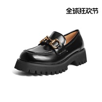  Belle Belle 2021 spring new womens shoes thick-soled loafers British casual womens single shoes 3HH21AA1