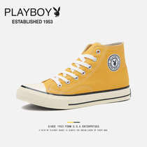 Playboy canvas shoes mens high top 2021 Autumn New Classic Korean version of shoes sports casual mens shoes