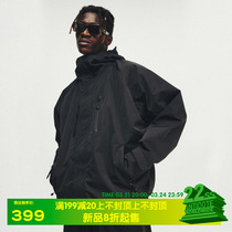 ANTIDOTE Spring New Black Functional Outdoor Zipper Loose Waterproof Hooded Jacket Jacket
