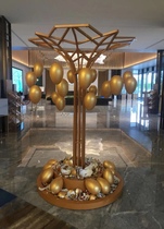 New wedding props wrought iron tree wishing wedding background Golden Egg Tree lobby layout opening ceremony decoration decoration