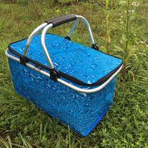 30L large takeaway fast food bag car insulation bag outdoor picnic insulation delivery box folding shopping basket