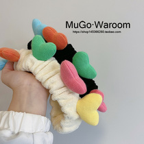 MuGo is a girl ~ Korean color love hair band cute funny elastic wash home mask hair band