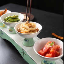 Chinese private room high-end sophisticated high-end bowl with cool dish dish hotel ceramic creative plate decoration tableware