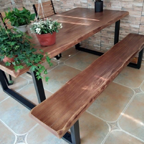 Solid wood bench office chair meeting bench simple square bench Chinese bench meeting chair dining bench