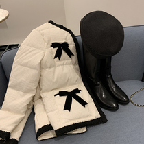 Small fragrant breeze bow ins niche down jacket short padded jacket thick winter New padded coat women