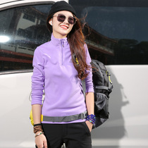 Outdoor Grip Suede Jacket Woman Blouse T-shirt Thickened Rocking Grain Suede Jacket Plus Suede Submachine Clothes Liner Winter
