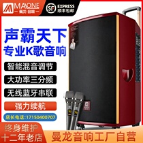 Manlong outdoor audio square dance mobile singing K-song performance high-power three-frequency trolley speaker Net celebrity live broadcast