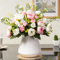 Flower Living Room Fake Flower Decoration Table Simulation Pendulum flower European-style Dried Flower Pot Home Tea Table Pendulum on the fridge