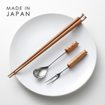 Japan imported animal shape wooden chopsticks kitchen cute cartoon mixing spoon spoon home cake fork fruit fork