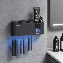 Wall mounted smart electric toothpaste toothbrush frame Philips UV disinfector dry bacterial bacterial light punching
