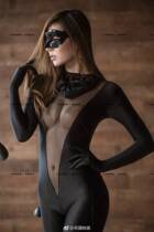 Black one-piece mesh tights zentai super smooth fabric Super sexy design zentai tights