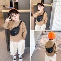 Boys Messenger Bag Small Satchel Bag Handsome Childrens Bag New Chest Bag Mini Baby Foreign Style Coin Purse Waist Bag T