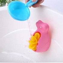 Baby Bath Shampoo Cup Watering Can Children Playing Water Soft Glue Scoop Water Spoon Kindergarten Swimming Pool Toy Duck
