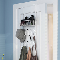 Door rear adhesive hook hanger artifact creative Full House door rack coat hook non-perforated door rear storage rack