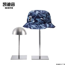 Stainless steel cap shelf display stand adult cap rack hat stand clothing store hat display rack floor cap props