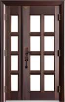 Elegant Music Steel Security Door With Windows Breathable GB-B-P8