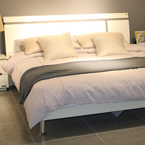 Quanyou home bedroom furniture modern simple paint simple European style low box double board bed home