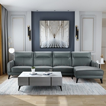 Left and right leather sofa living room Italian light luxury wind head layer cowhide ZY2537