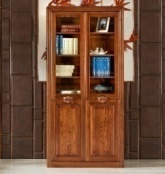 Guangming Furniture Oriental Jinding Series Simple Chinese Solid Wood Two Door Bookcase