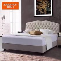Xilinmen leather bed home small and medium-sized apartment master bedroom wedding bed leather soft bag light luxury Nordic simple modern double bed