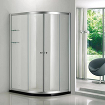 Gold bathroom simple corrosion-resistant material frame temperature difference resistant tempered glass shower room 1473