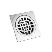 ANNWA Toilet Bathroom Balcony Deep Water Sealed Brass Chrome Floor Drain NDL50S637