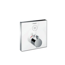 Hansgeja concealed single-function thermostatic panel (white glass) 15737407