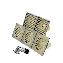 Submarine floor drain anti-odor green bronze antique series floor drain fast drainage four-proof floor drain shower bathroom kitchen