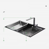 Olin Black nano stainless steel kitchen set wash basin sink sink JBS1T-OLCS506H