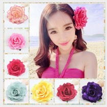 Bohemia simulation rose flower floral headdress edge clip beach flower hair card dance group headdress pin hairclip corsage