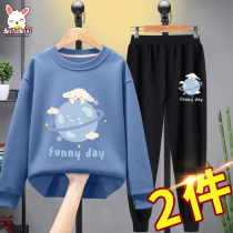 Girls autumn clothes 2021 new childrens clothing childrens spring and autumn sports set female childrens net red autumn clothes set