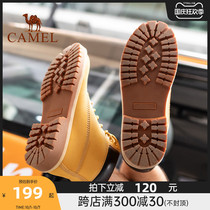 Camel mens shoes Spring and summer outdoor hiking Martin boots British style big yellow boots mens overwear shoes mountaineering shoes womens Martin boots