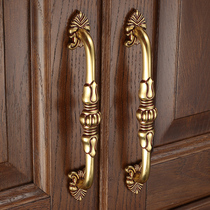 Vandiro Chinese cabinet door handle pure copper cabinet drawer wardrobe door handle European all copper small handle black gold