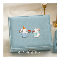 Large capacity multi-layer jewelry box Multi-functional Korean European high-grade stud earrings necklace hand jewelry storage box Jewelry