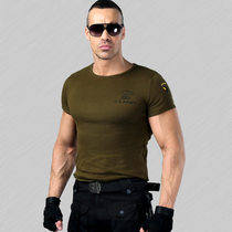 Confederate Army outdoor military fan Mens short sleeve stretch tight T-shirt Slim shaping sportsman short sleeve shirt summer