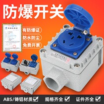 Explosion-proof socket 220V waterproof insert and clear dark clothing Industrial explosion proof wall switch Five holes ten 10A 10A 12 open