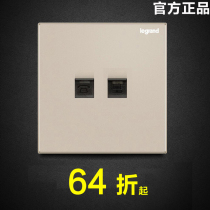 Legrand two-digit computer telephone network panel Network cable socket Two-in-one network cable Telephone line panel socket