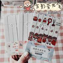 ins Wind high face value Morandi light color highlighter soft head color marker pen students draw key note pen