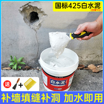 Cave repair wall plugging Wang white cement quick-drying tile caulking agent leak-proof cement glue waterproof toilet wall pit repair