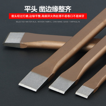 Woodworking chisel Masonry flat chisel pointed chisel handmade alloy tungsten steel chisel iron tool flat head pointed cement chisel knife