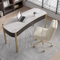 Desk Light luxury modern simple rock board desk Small household bedroom desk Design sense word board desk