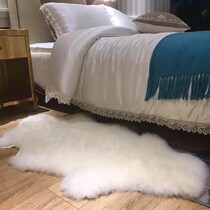 Whole sheepskin wool sofa cushion pure wool blanket carpet leather wool cushion bedside mattress flutter window wool mat