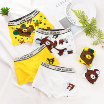  Childrens underwear boys boxer pure cotton 3 middle and large childrens shorts head 10 children boys 12 children baby four corners 8 years old