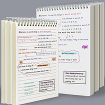 A5 on the loop book Simple college students ins Wind super thick Cornell notebook B5 blank book grid book exquisite square book A6 small portable transparent can tear page notepad