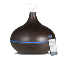 Wood grain aroma diffuser aromatherapy humidifier remote control aromatherapy lamp LED colorful humidifier essential oil diffuser pointed mouth