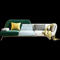 Nordic simple fabric sofa Small apartment living room furniture postmodern light luxury detachable and washable three-person sofa