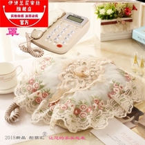 Home phone cover dustproof Home landline fabric lace Dustproof sunscreen cover cloth towel Lace Two-piece set