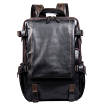 MAIWAY travel leather backpack mens business leisure head leather backpack computer bag womens trend school bag