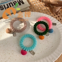 Teenage Girl Velvet Loving Hair Ring Candy Color Rope Without Injury Hair-free Rope Zapping Leather Fascia Japan-Japan Hair Accessories